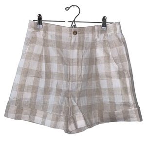 Madewell Linen High Waist High Rise Shorts